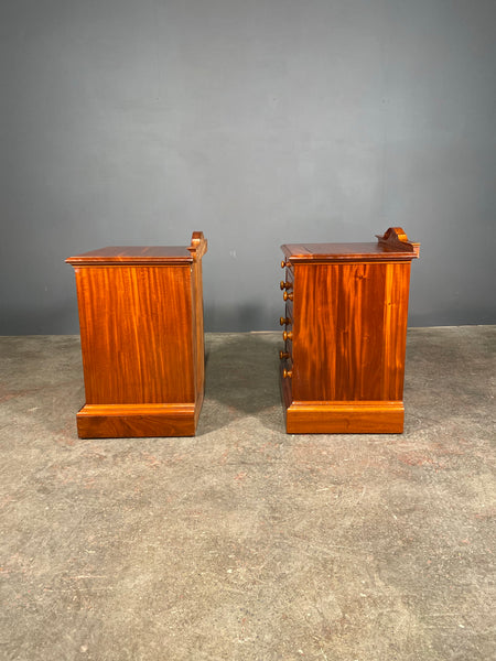 Pair Of 20th Century Solid Mahogany Bedside Cabinets