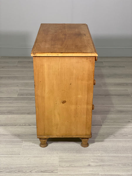 Small Victorian Pine Chest Of Drawers