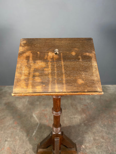 Late Victorian Large Oak Church Pedestal Lectern