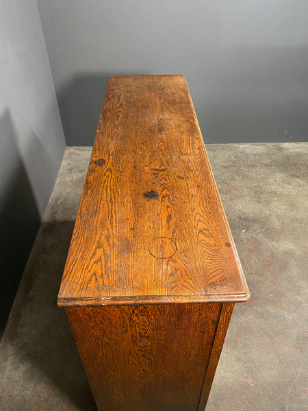 Large Antique Early 20th Century Oak School Cupboard