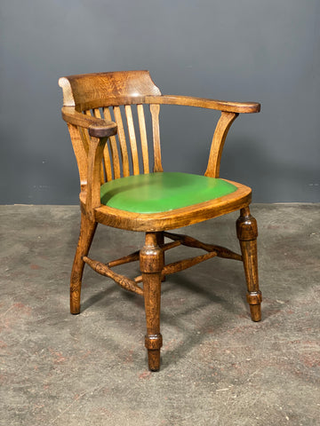 Antique Oak Captain’s Desk Chair