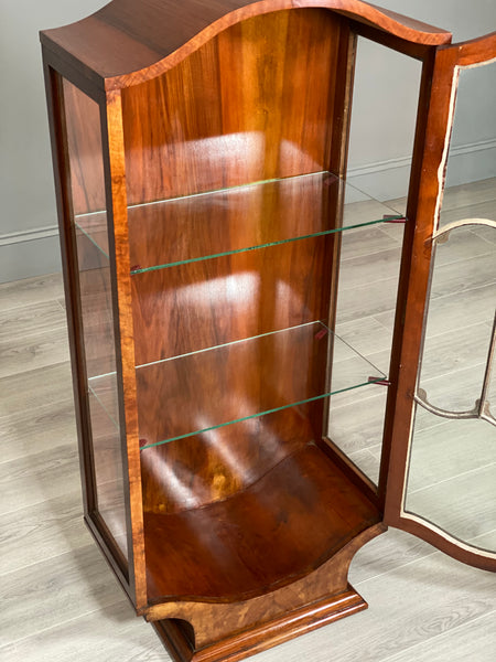 Art Deco Walnut Display Cabinet