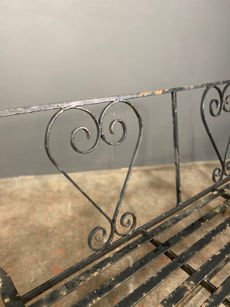 Mid 20th Century Wrought Iron Garden Bench