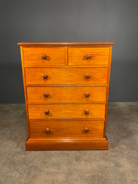 Large 20th Century Figured Mahogany Chest Of Drawers
