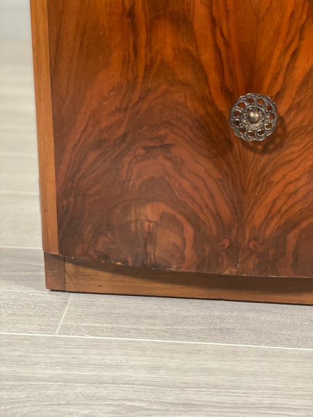 Pair of Art Deco Walnut Bedside Cabinets