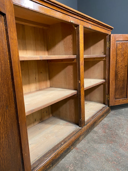Large Antique Early 20th Century Oak School Cupboard