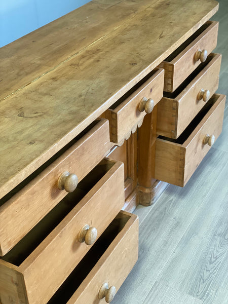 19th Century Pine Dresser Base With Sycamore Top