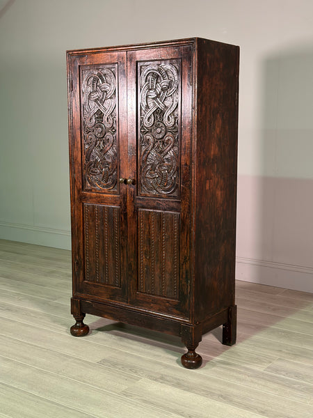 18th Century Carved Oak Cupboard