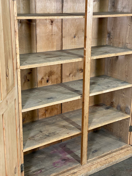 Large Victorian Pine School Housekeepers Cupboard