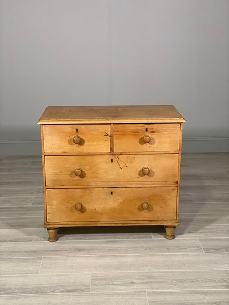 Small Victorian Pine Chest Of Drawers