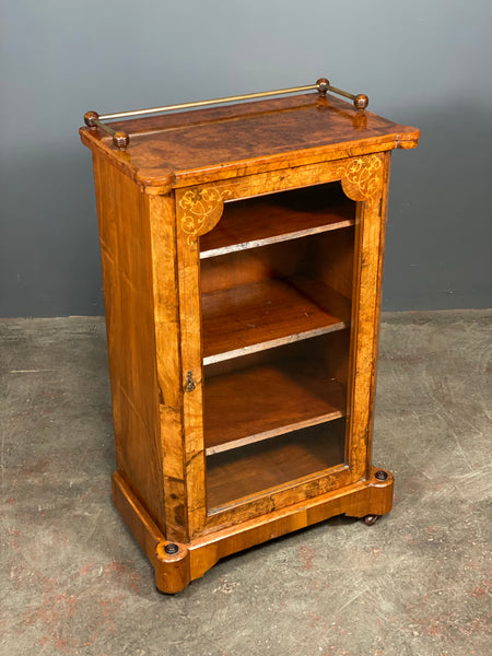 Victorian Burr Walnut Pier Cabinet