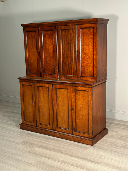 19th Century Figured Mahogany Housekeeper Cupboard