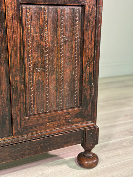 18th Century Carved Oak Cupboard