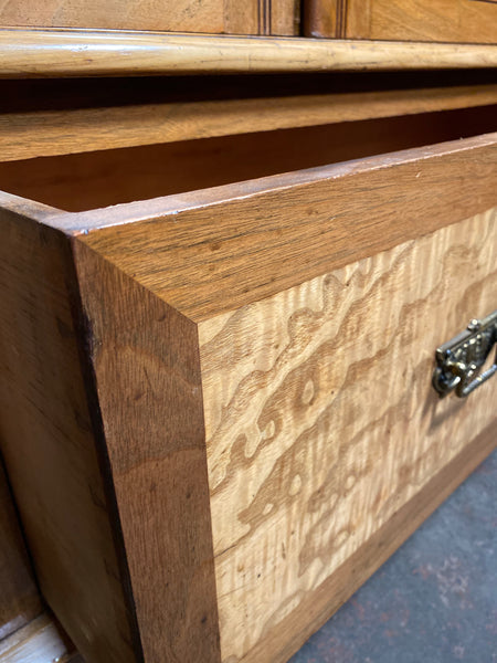 Edwardian Satin Walnut Wardrobe With Drawer