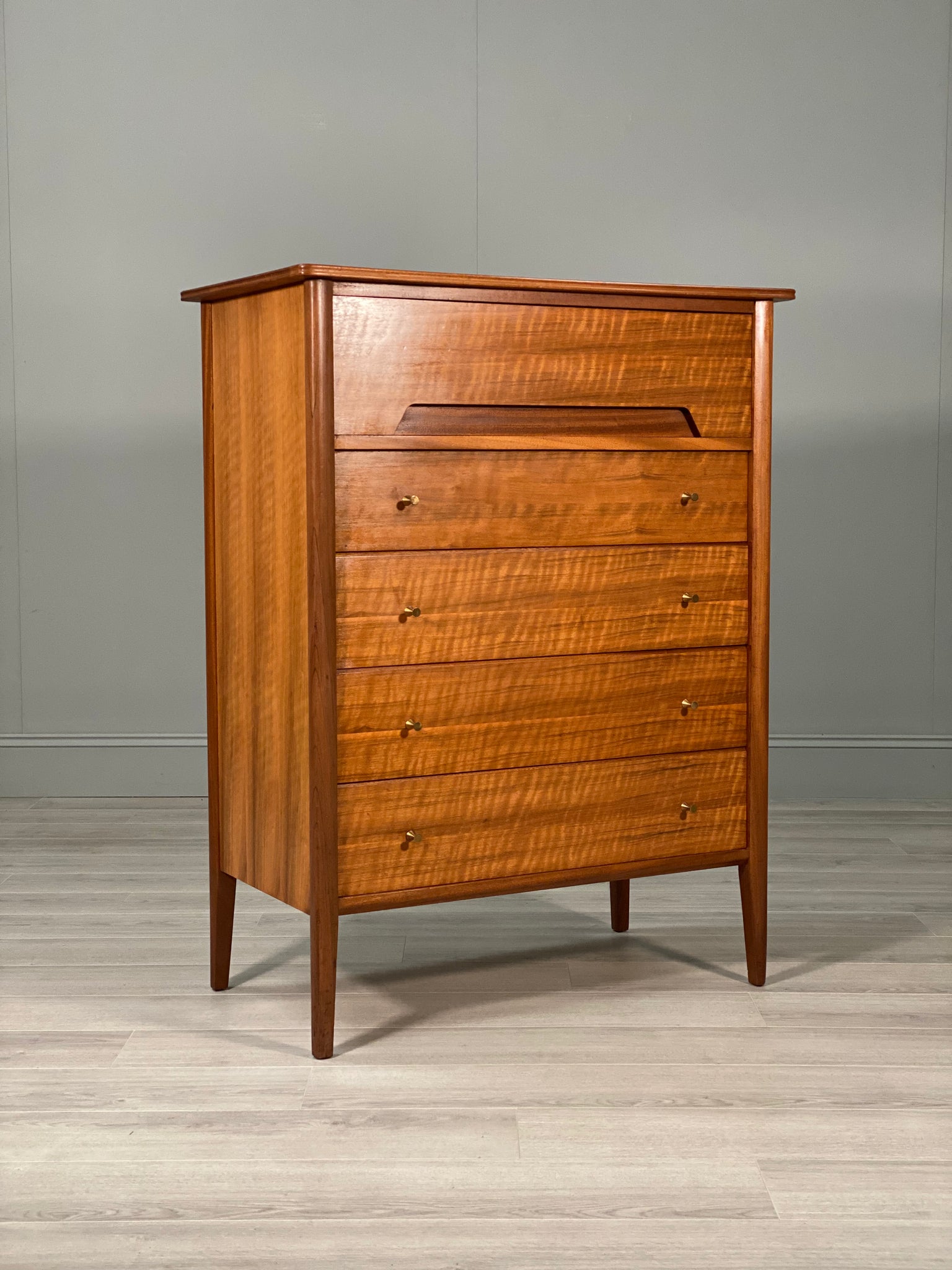 A 1960’s French Walnut Chest of Drawers By A. Younger