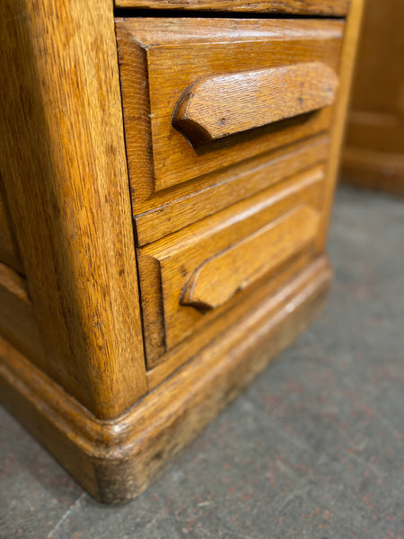 Art Deco Light Oak Panelled Desk c1930