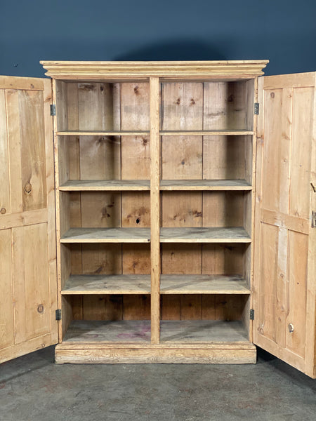 Large Victorian Pine School Housekeepers Cupboard