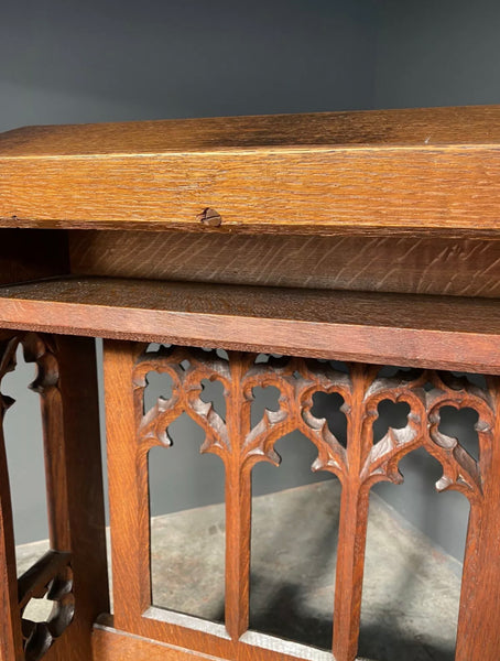 19th Century Gothic Oak Church Lectern Prayer Kneeling Stand