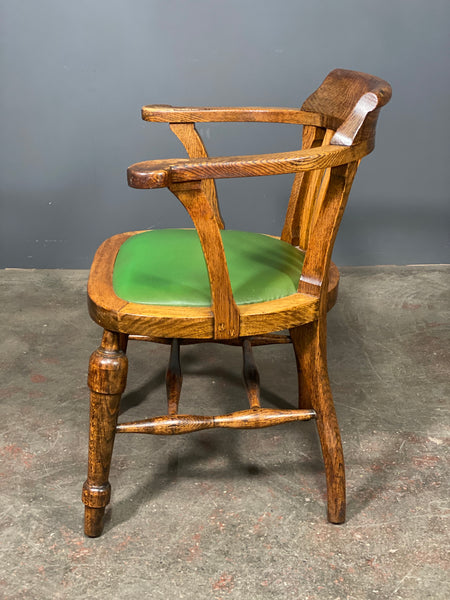 Antique Oak Captain’s Desk Chair
