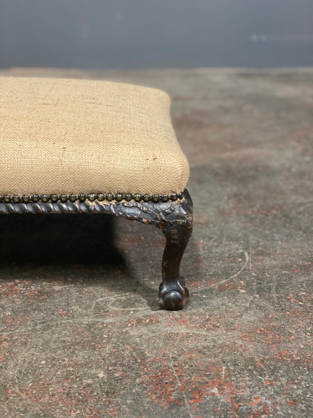 Victorian Ball & Claw Oak Footstool