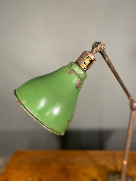 Large Antique Dugdill Industrial Angle poise Desk Lamp c1930