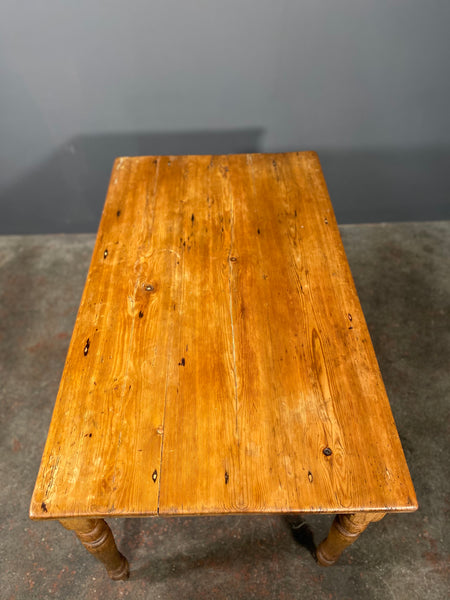 Small Early Victorian Pitch Pine Table