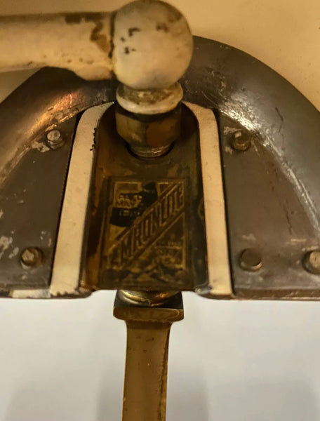 1930’s Art Deco Amronlite Brass Bankers Desk Lamp