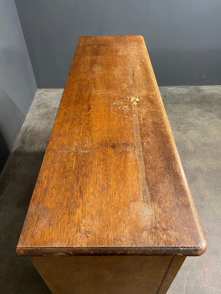 Large Antique Early 20th Century Oak School Cupboard