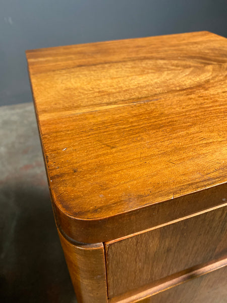 Burr Walnut Art Deco Bedside Cabinets