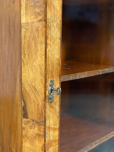 Victorian Burr Walnut Pier Cabinet