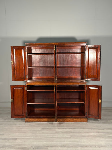 19th Century Figured Mahogany Housekeeper Cupboard