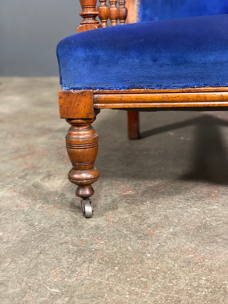 Antique Walnut Library Chair