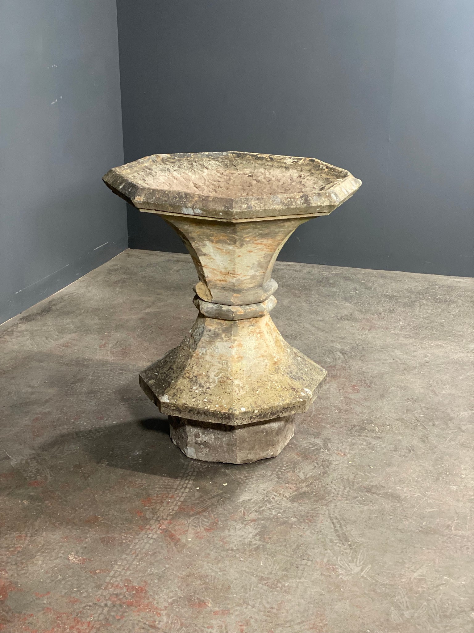 19th Century Large York Stone Birdbath Planter