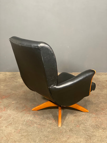 Mid Century Reclining Swivel Chair