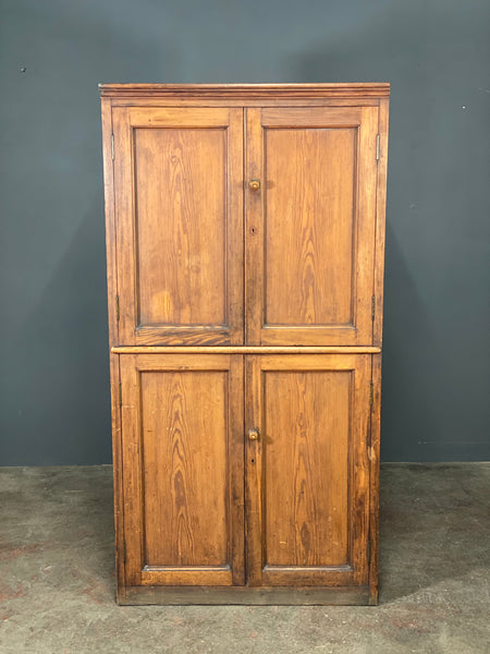 Victorian Pitch Pine Church Cupboard