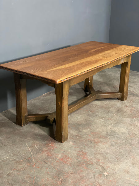 Vintage Oak Hayrake Style Dining Table