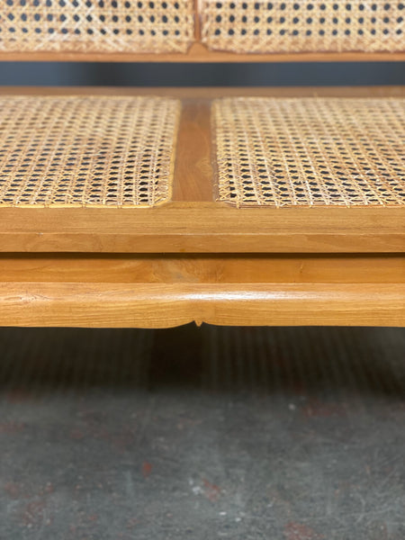 Mid Century Elm Bergere Bench