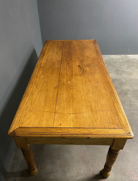 Large Antique 19th Century Pine Library Table