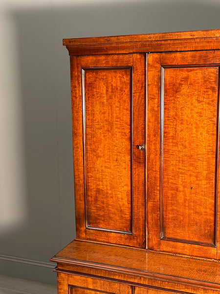 19th Century Figured Mahogany Housekeeper Cupboard
