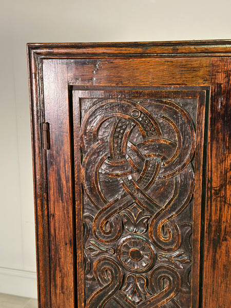 18th Century Carved Oak Cupboard