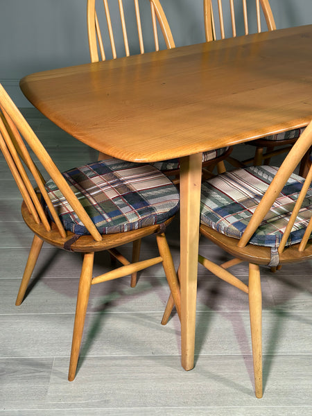 Vintage Ercol Dining Table And Six Chairs