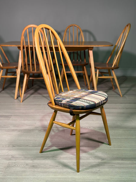 Vintage Ercol Dining Table And Six Chairs