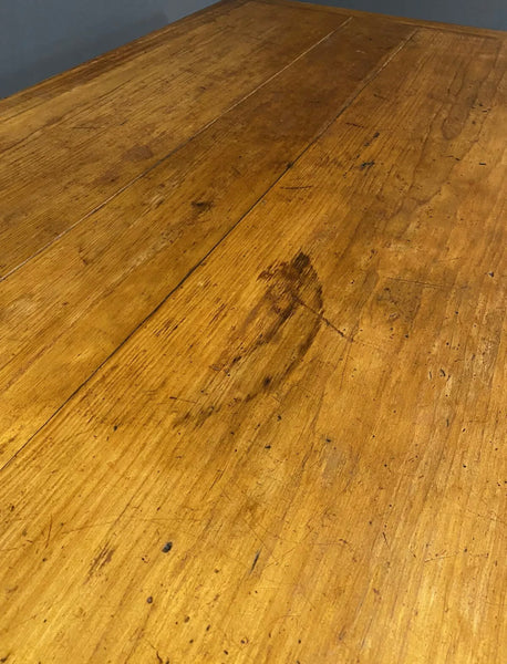 Large Antique 19th Century Pine Library Table