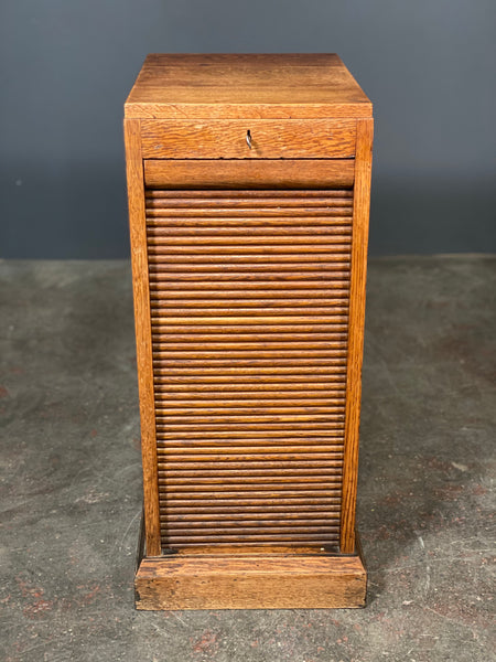 Oak Tambour Door Filing Cabinet c1910