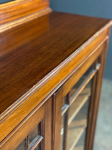 Edwardian Glazed Mahogany Bookcase