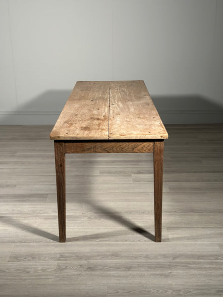Antique Sycamore Top French Dining Table