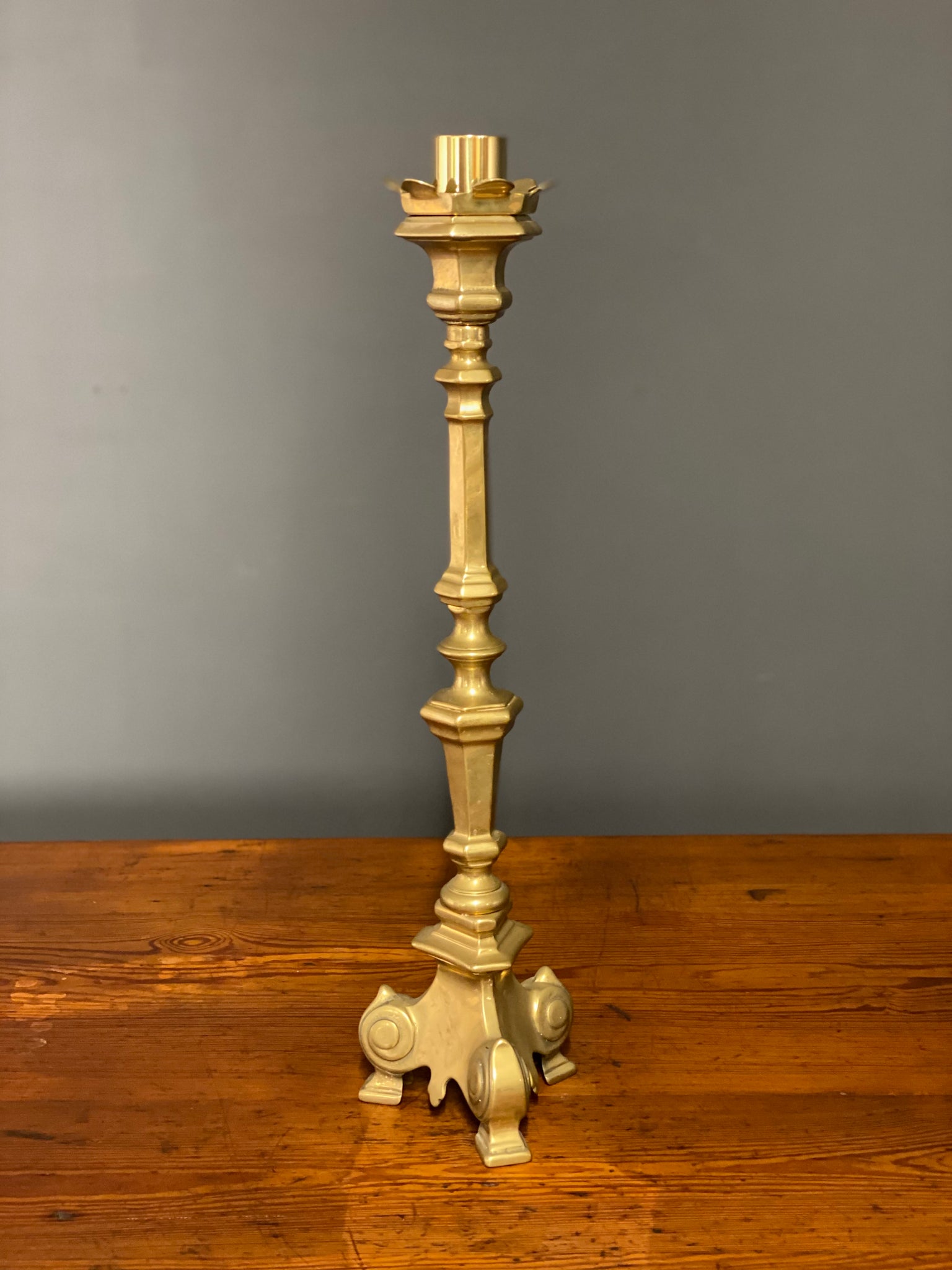 Vintage Large Church Altar Brass Candlestick