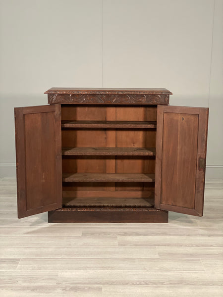19th Century Carved Oak Cupboard