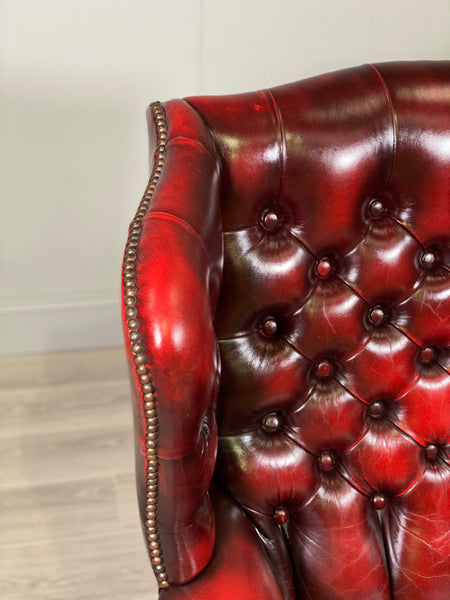 Georgian Style Chesterfield Wingback Armchair