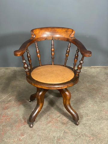 19th Century Captains Swivel Desk Chair